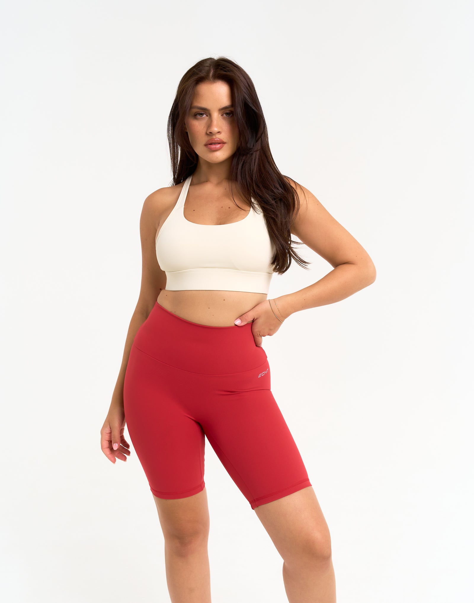 Range Bike Shorts 8" - Scarlet Red
