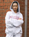 College Combed Fleece Zip-Up Hoodie - Grey Marle