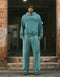College Combed Fleece Wide Leg Sweatpant - Teal