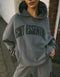 College Combed Fleece Hoodie - Storm Grey
