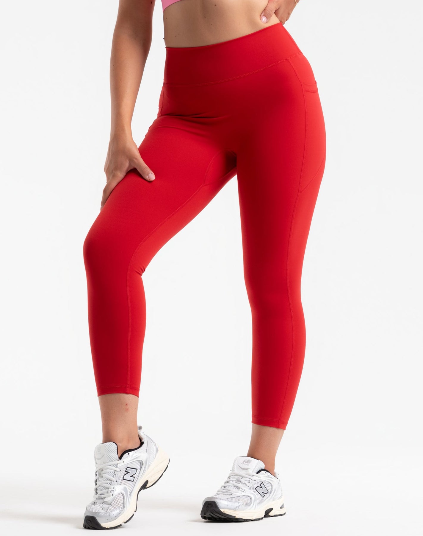 Ascend Pocket Leggings 23" - Scarlet Red