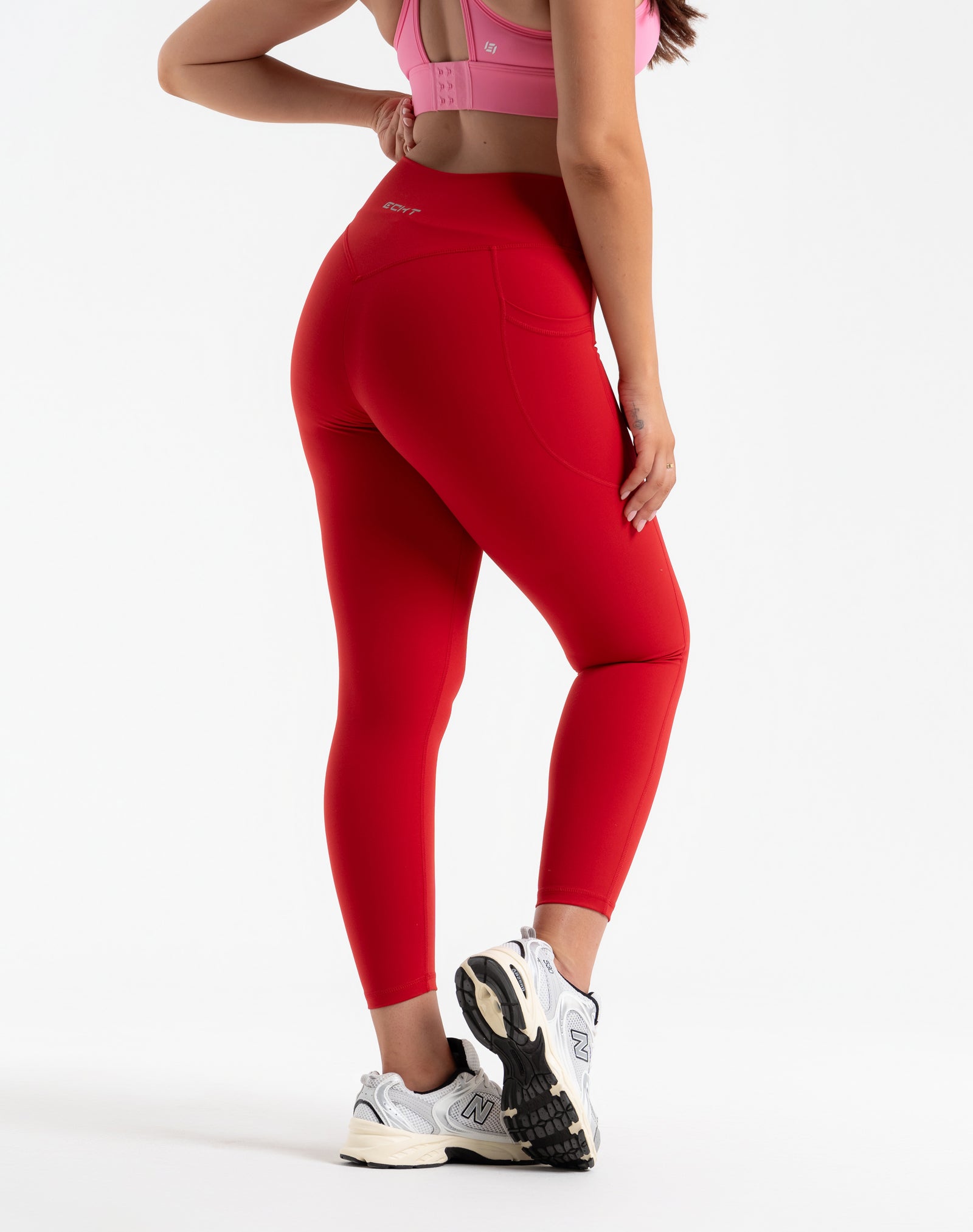 Ascend Pocket Leggings 25" - Scarlet Red