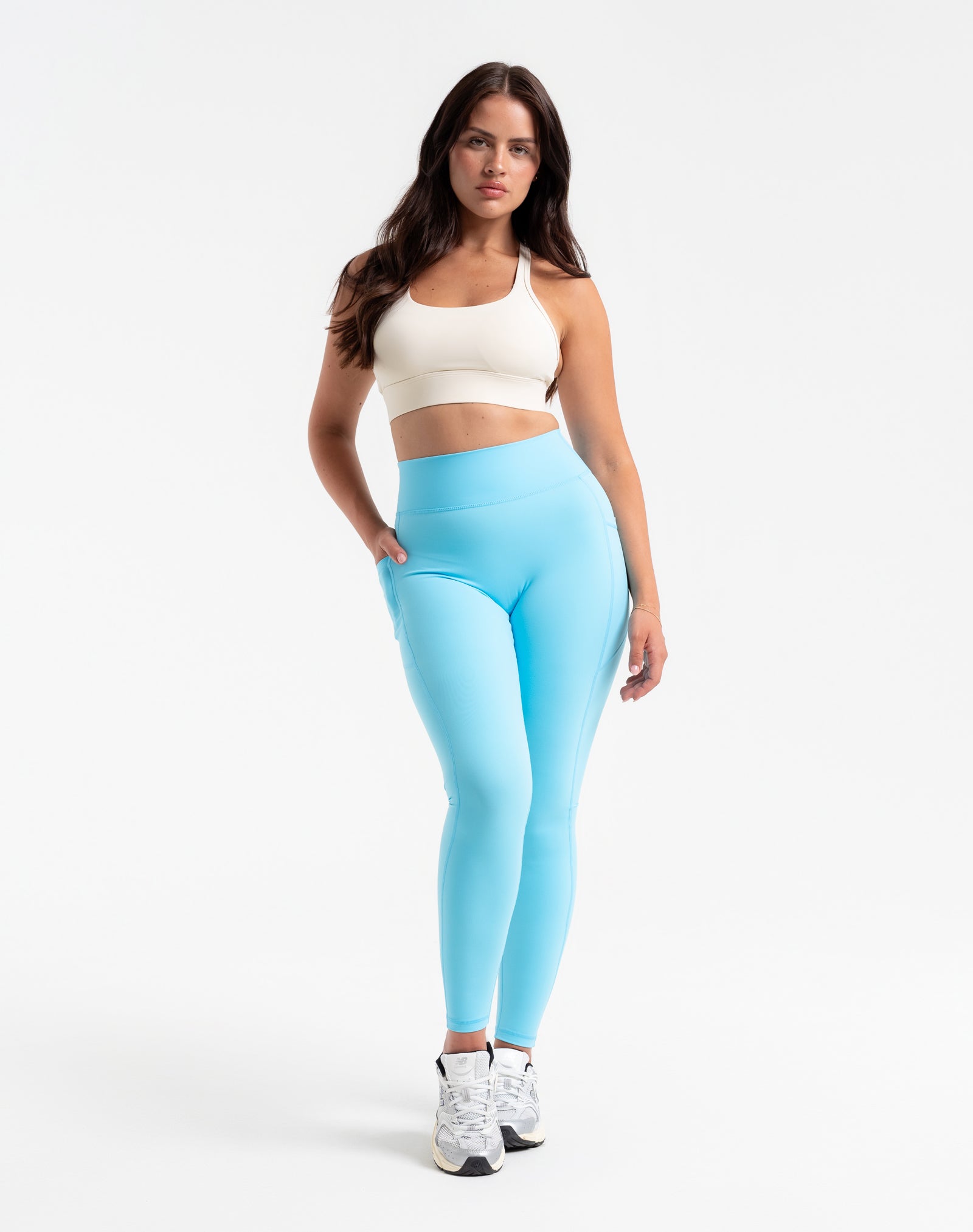 Ascend Pocket Leggings 28" - Baby Blue