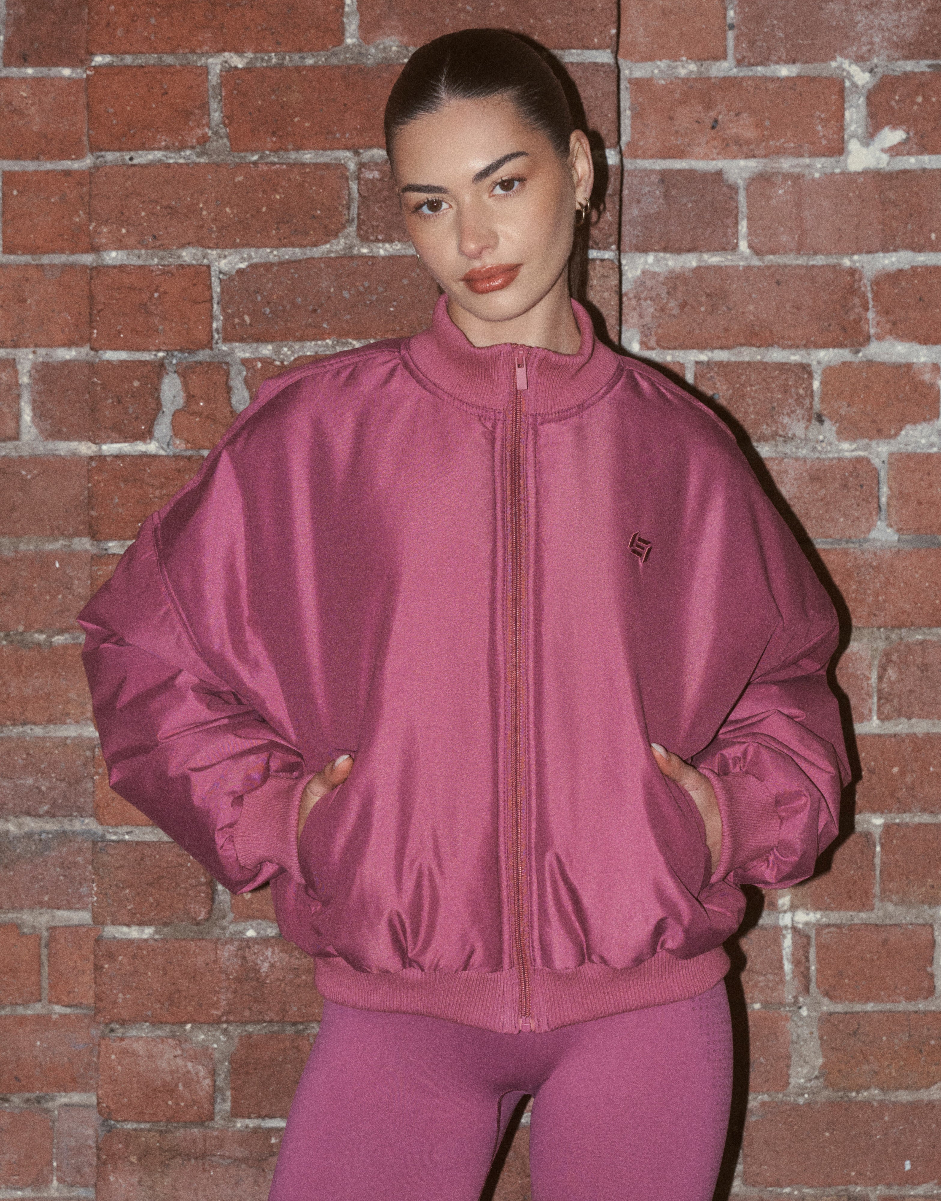 Tempo Pulse Bomber Jacket - Plum