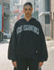College Combed Fleece Zip-Up Hoodie - Phantom Black