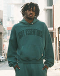 College Combed Fleece Hoodie - Teal