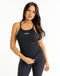 Air Support Tank with Built in Bra Shelf - Black