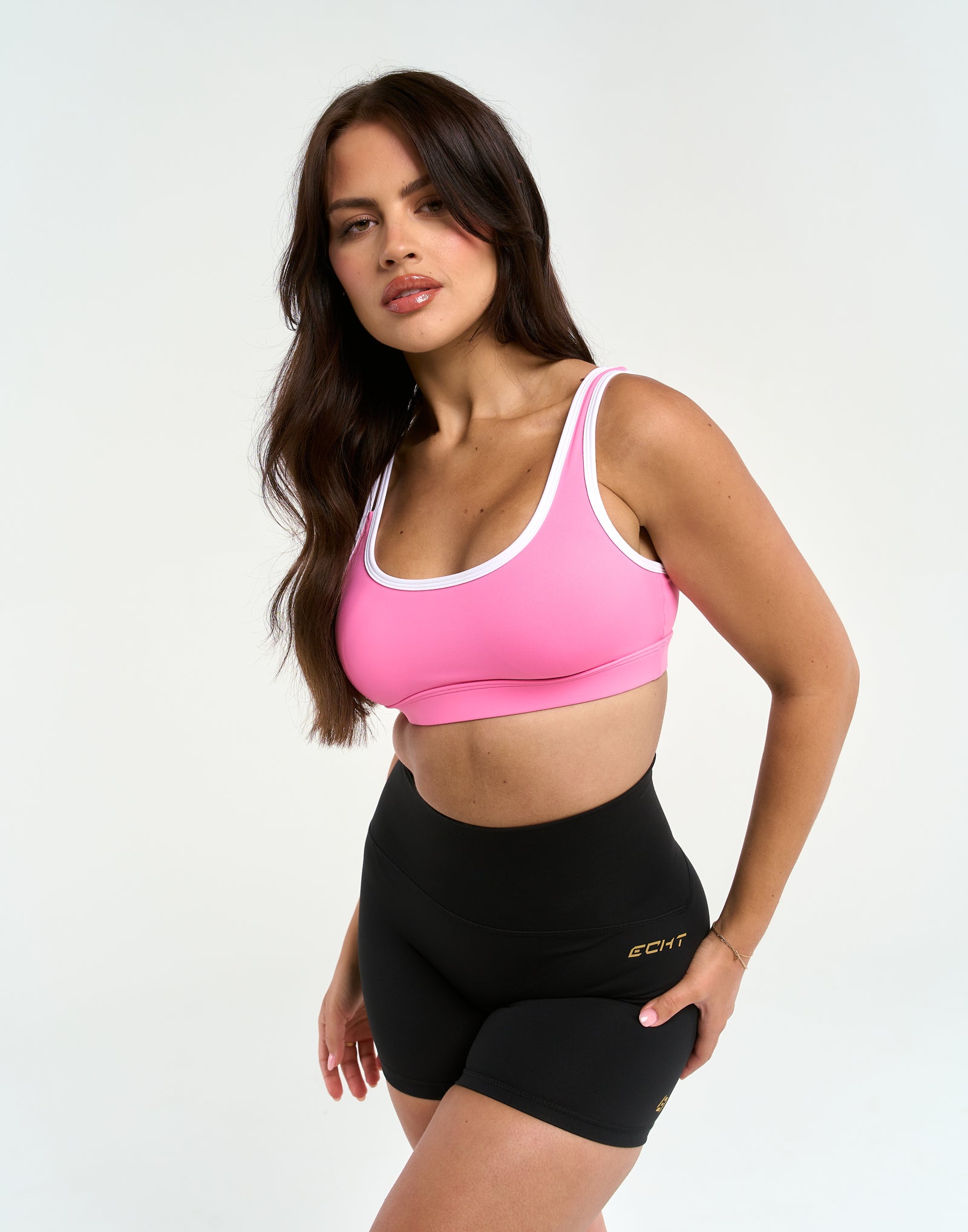 Asymmetric Sports Bra - Pink