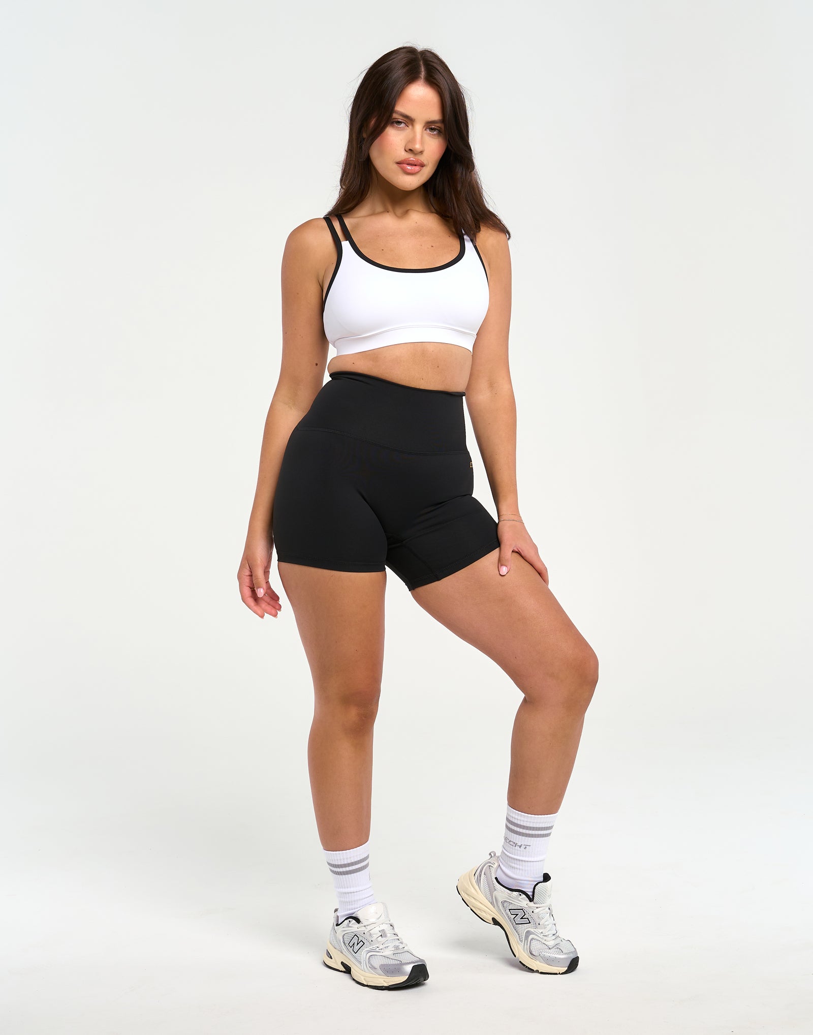 Asymmetric Sports Bra - White