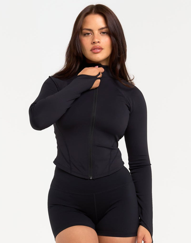 Athlete Crop Jacket - Black