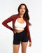 Athlete Crop Jacket - Brown