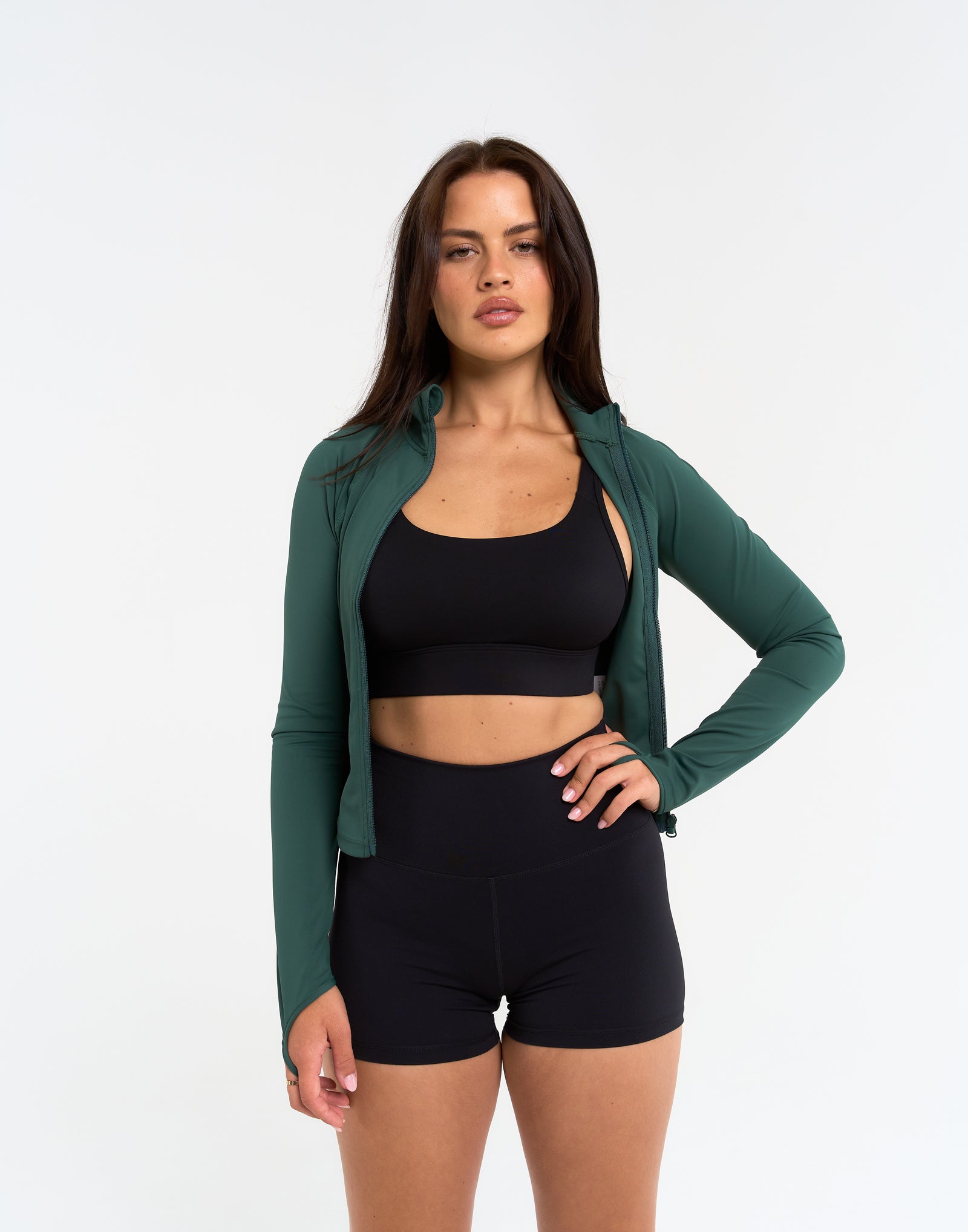 Athlete Crop Jacket - Green