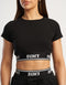 Bubble Banded Top - Black