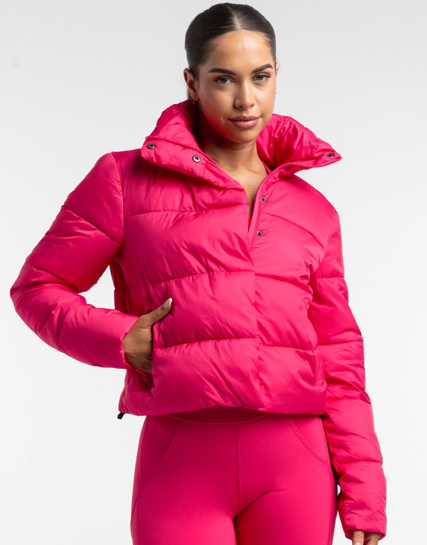 Elevate Puffer Jacket - Bright Pink