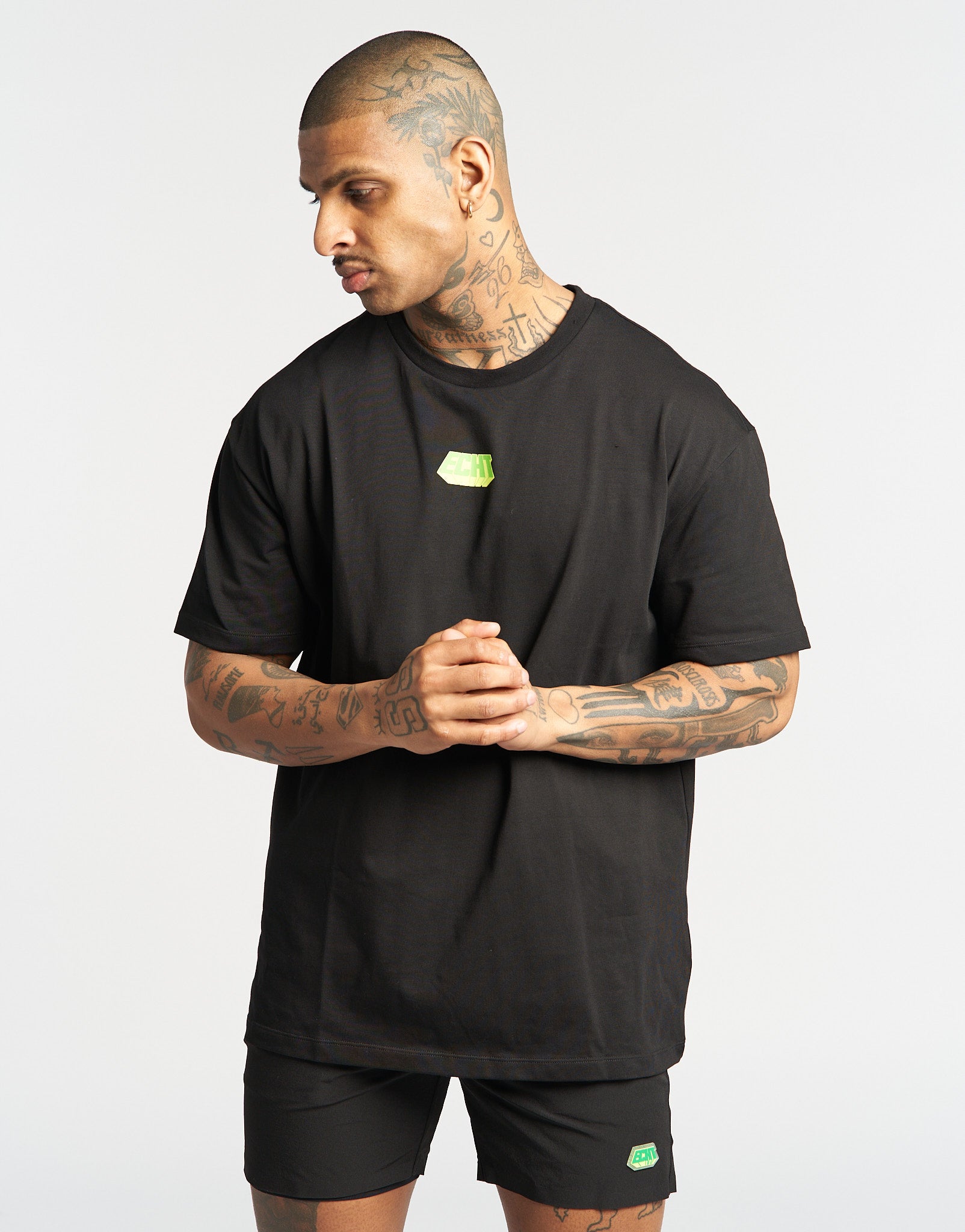 Head On T-Shirt - Black (Green)