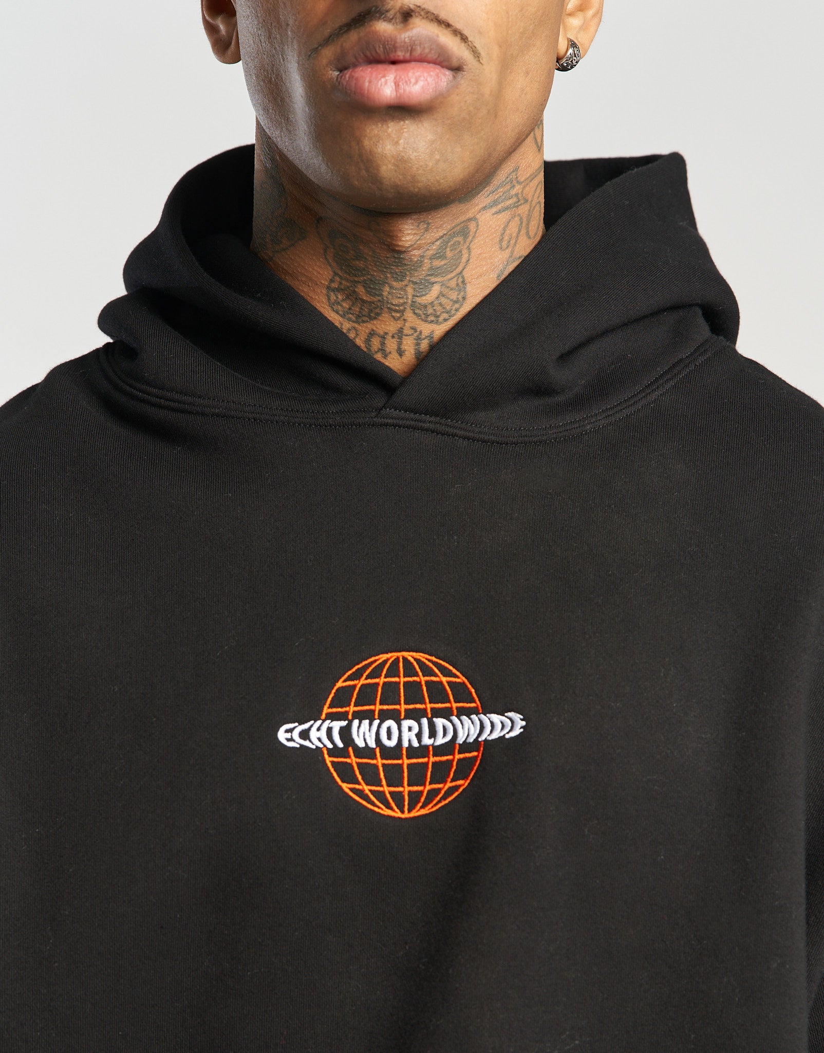 Worldwide Hoodie - Black/Orange