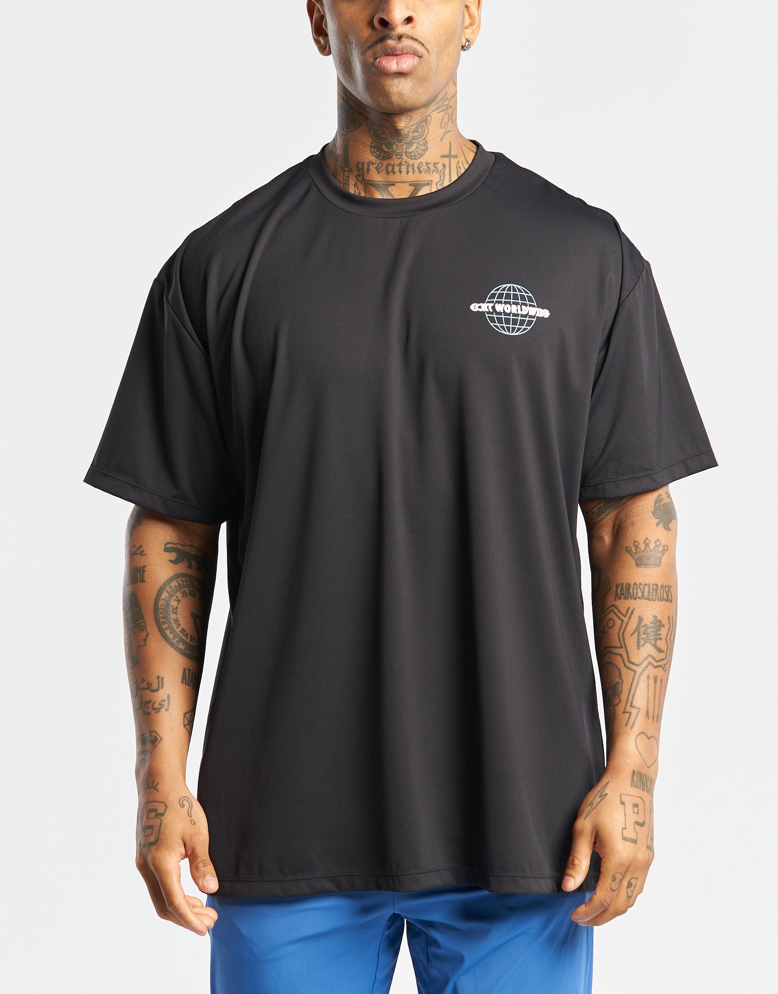 Worldwide T-Shirt - Black Blue
