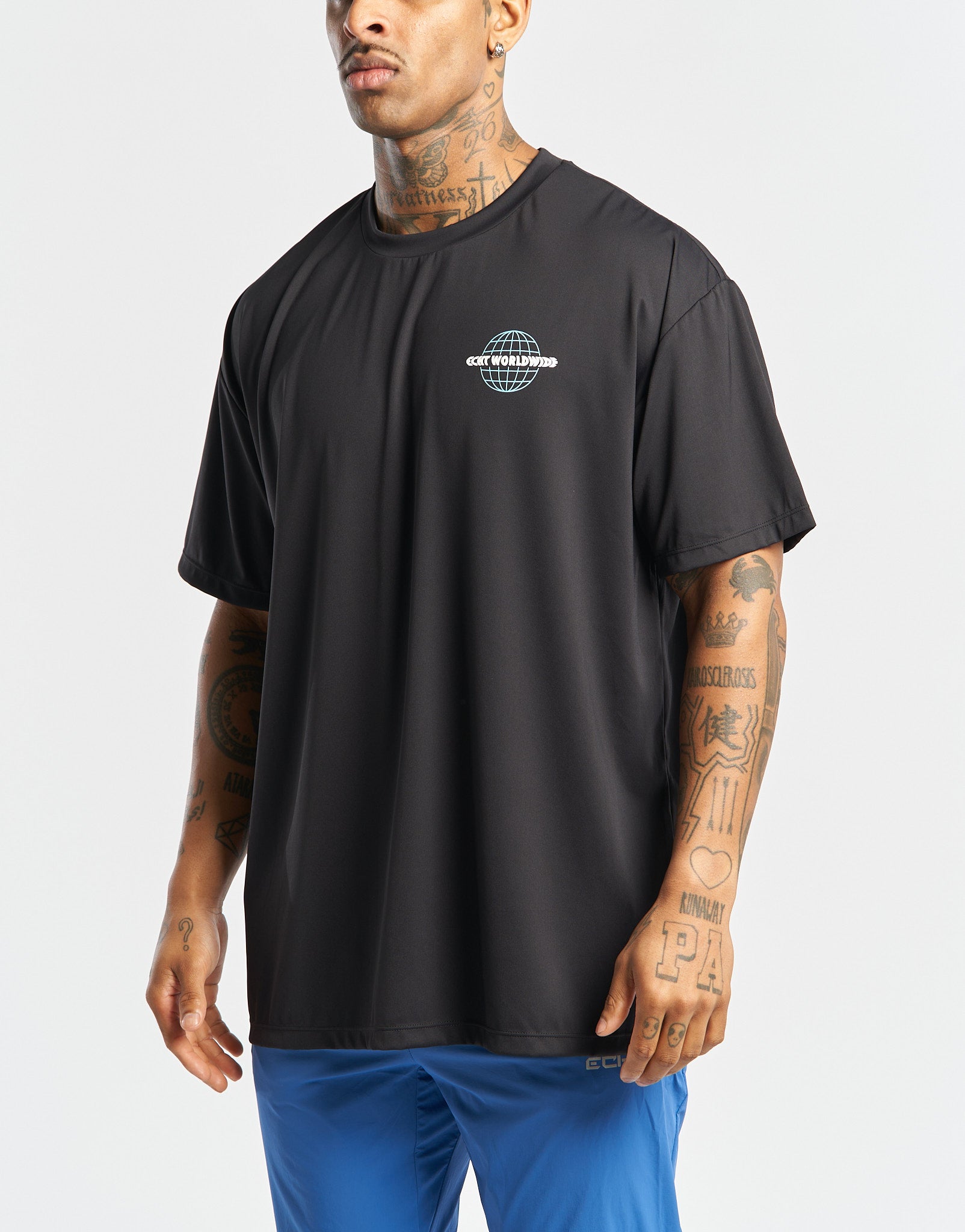 Worldwide T-Shirt - Black Blue