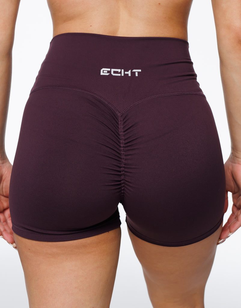 Echt Force Scrunch Shorts - Plum Purple