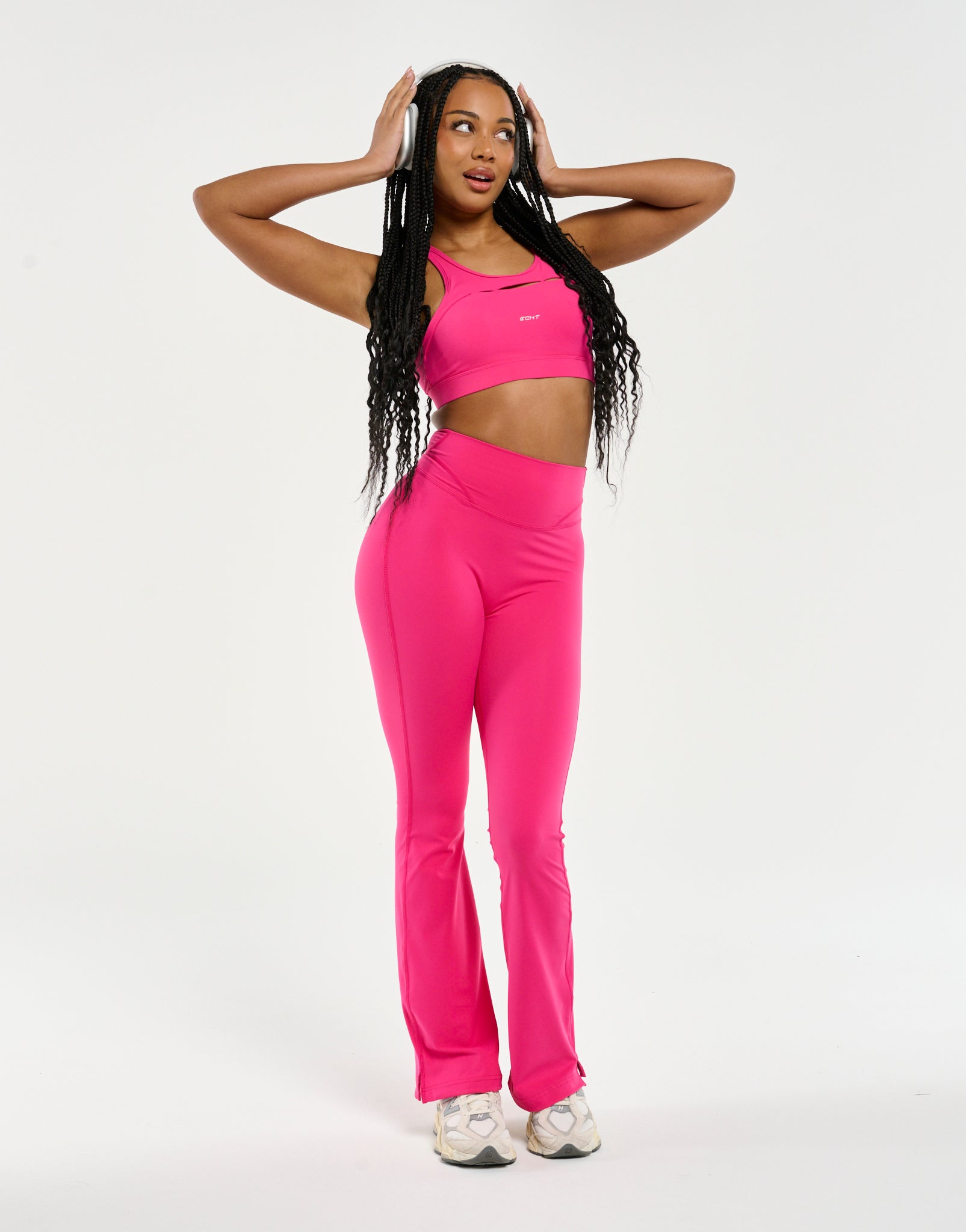 Flare Leggings V2 - Bright Pink