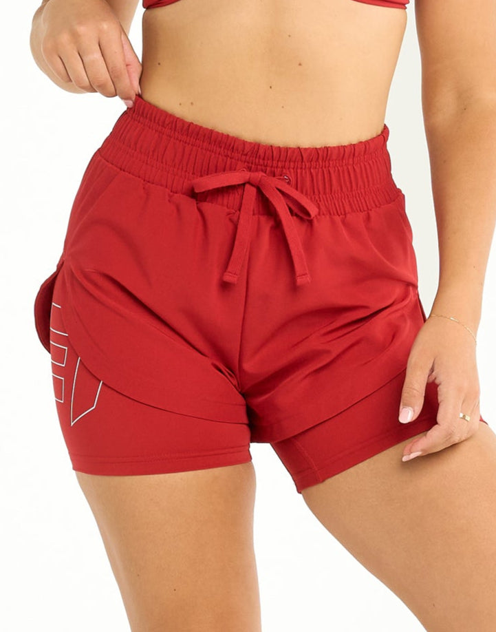 Freedom Running Shorts - Scarlet Red