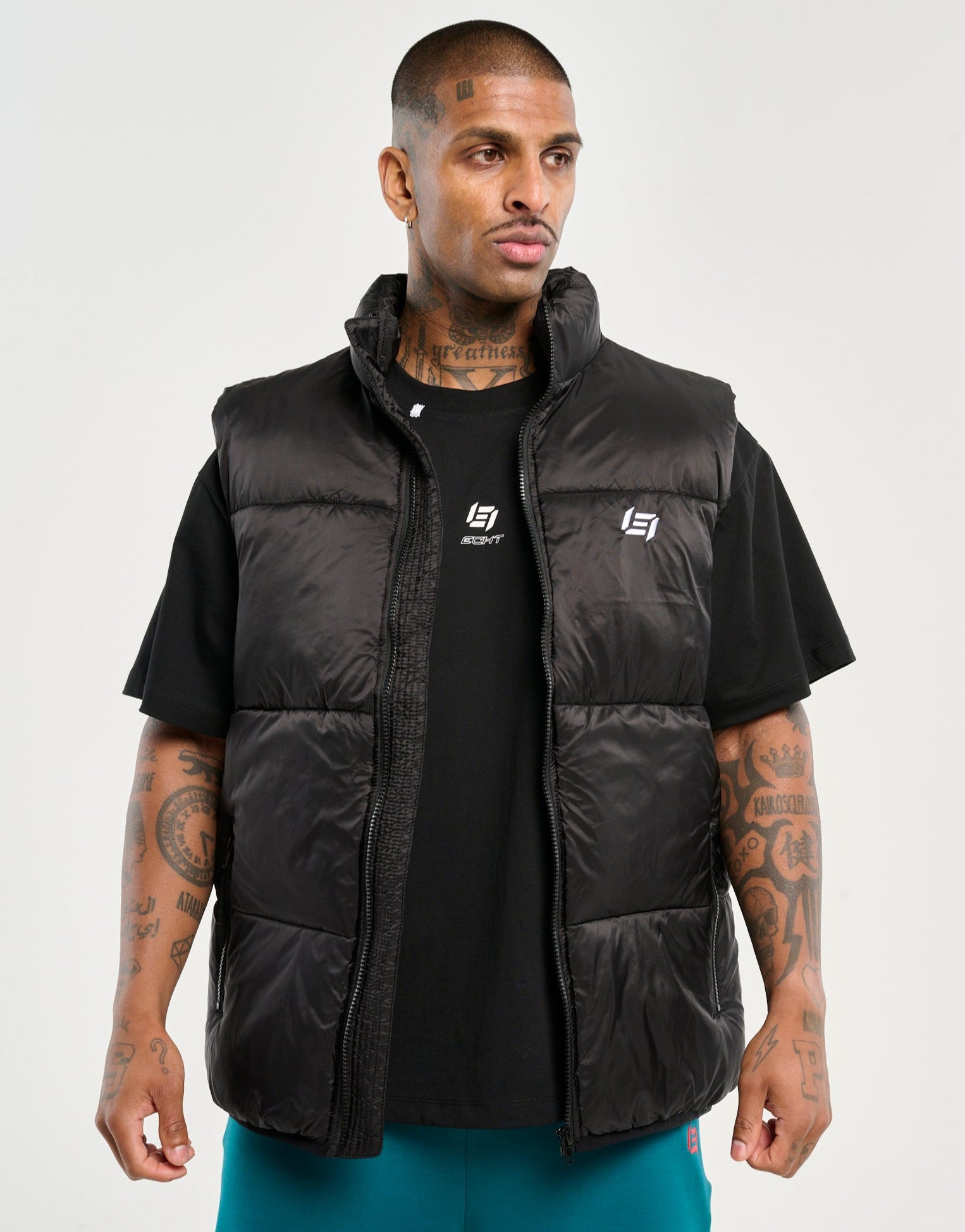 DARTED KALF VEST / CARBON BLK