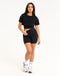 Layered Cropped Tee - Black