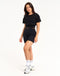Layered Cropped Tee - Black