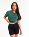 Layered Cropped Tee - Green