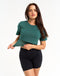 Layered Cropped Tee - Green
