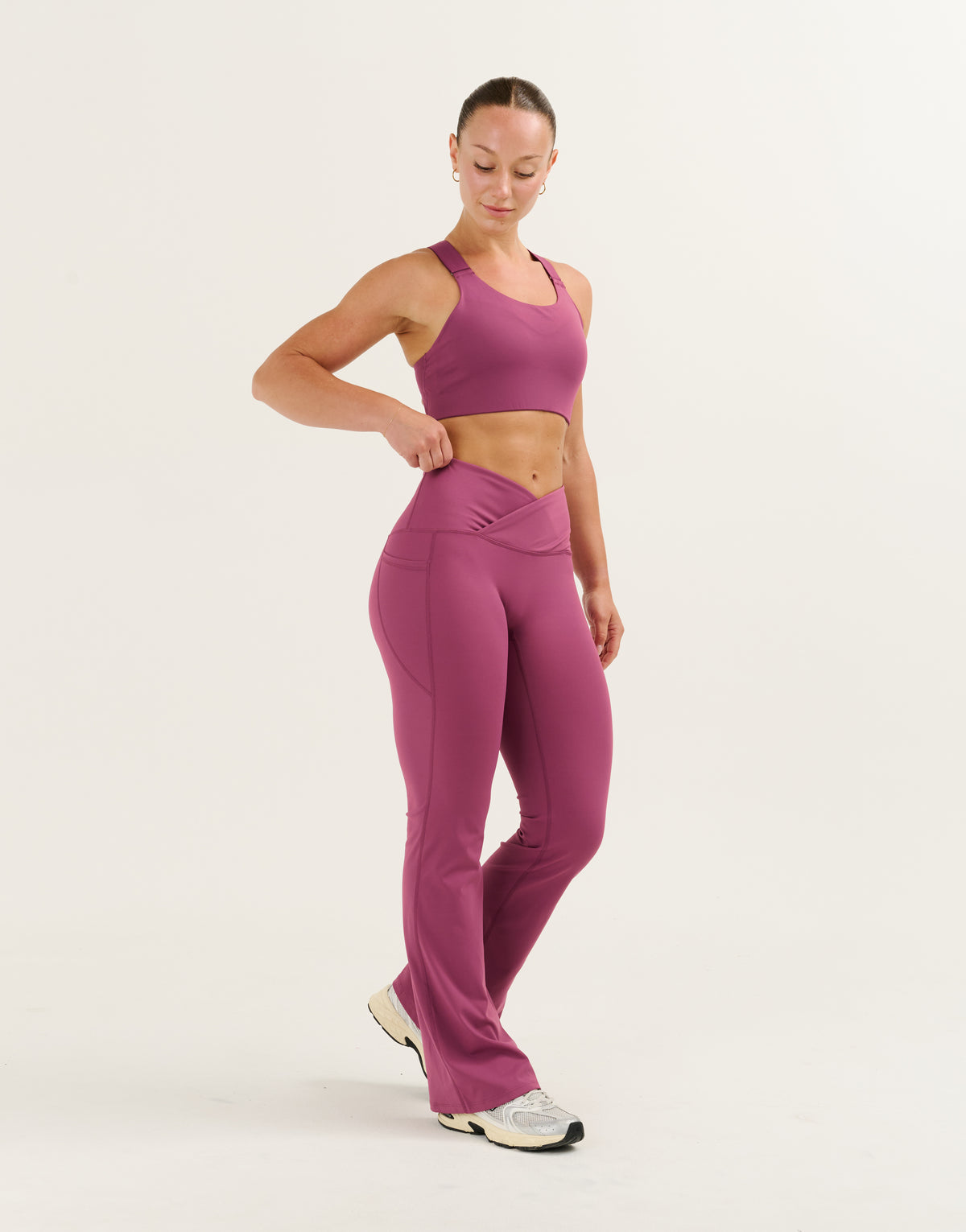 Nova Lycra® Flare Leggings - Plum