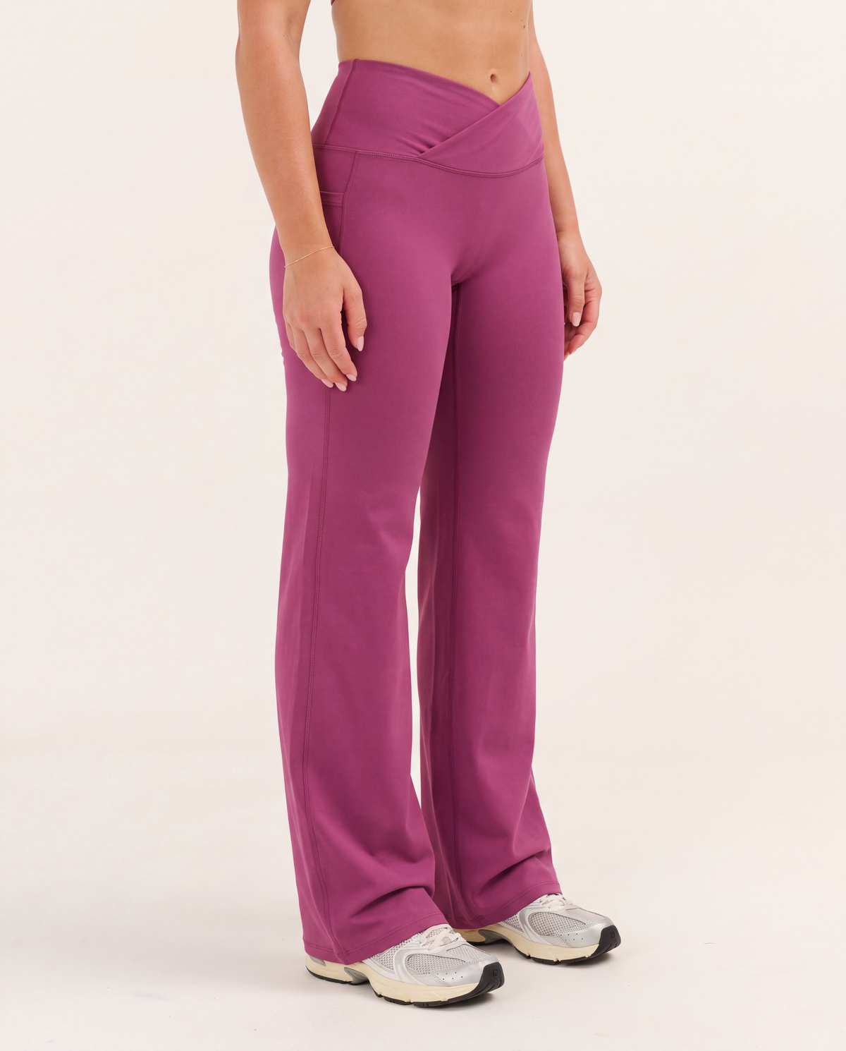 Nova Lycra® Pocket Wide Leg Pant - Plum