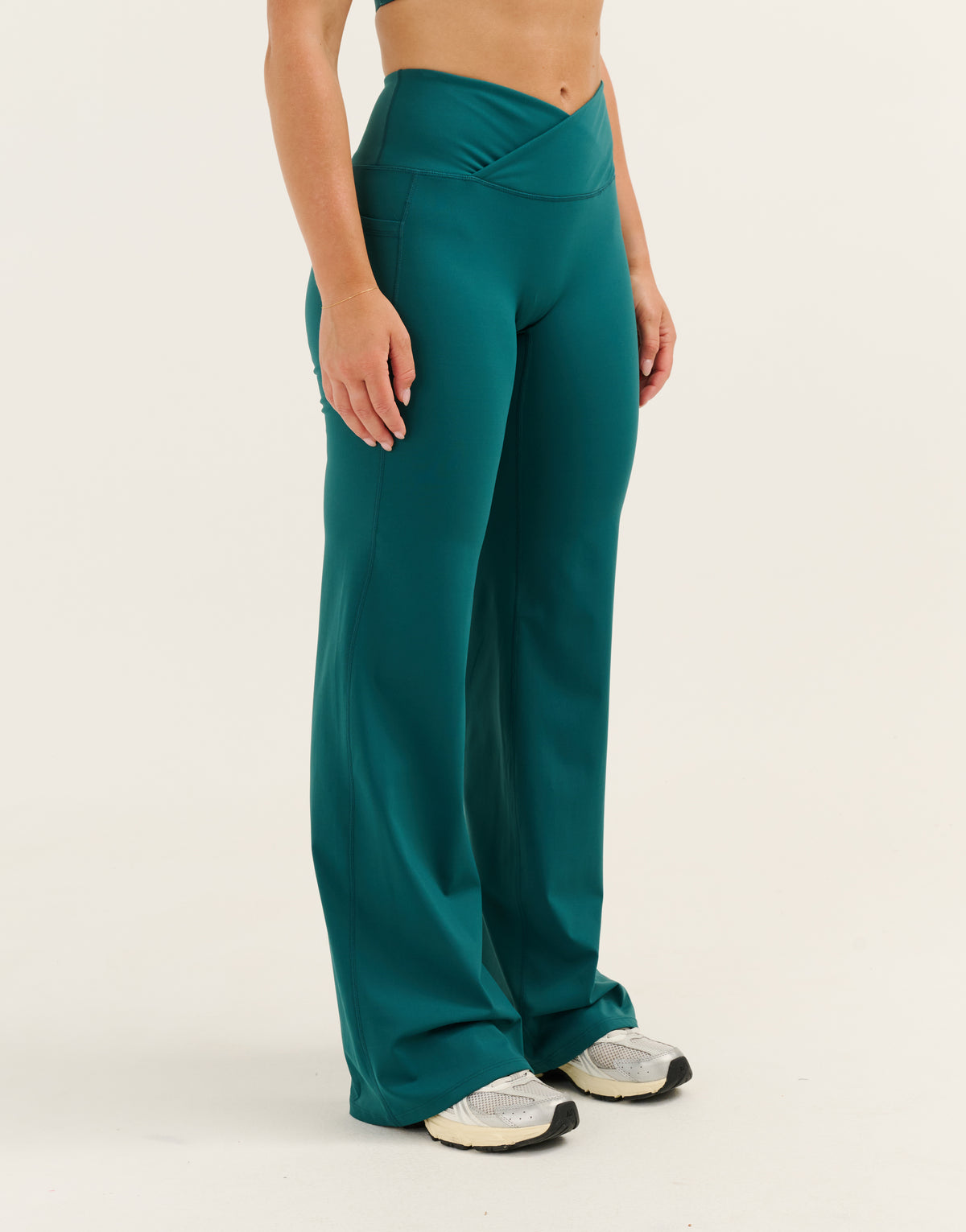 Nova Lycra® Pocket Wide Leg Pant - Teal