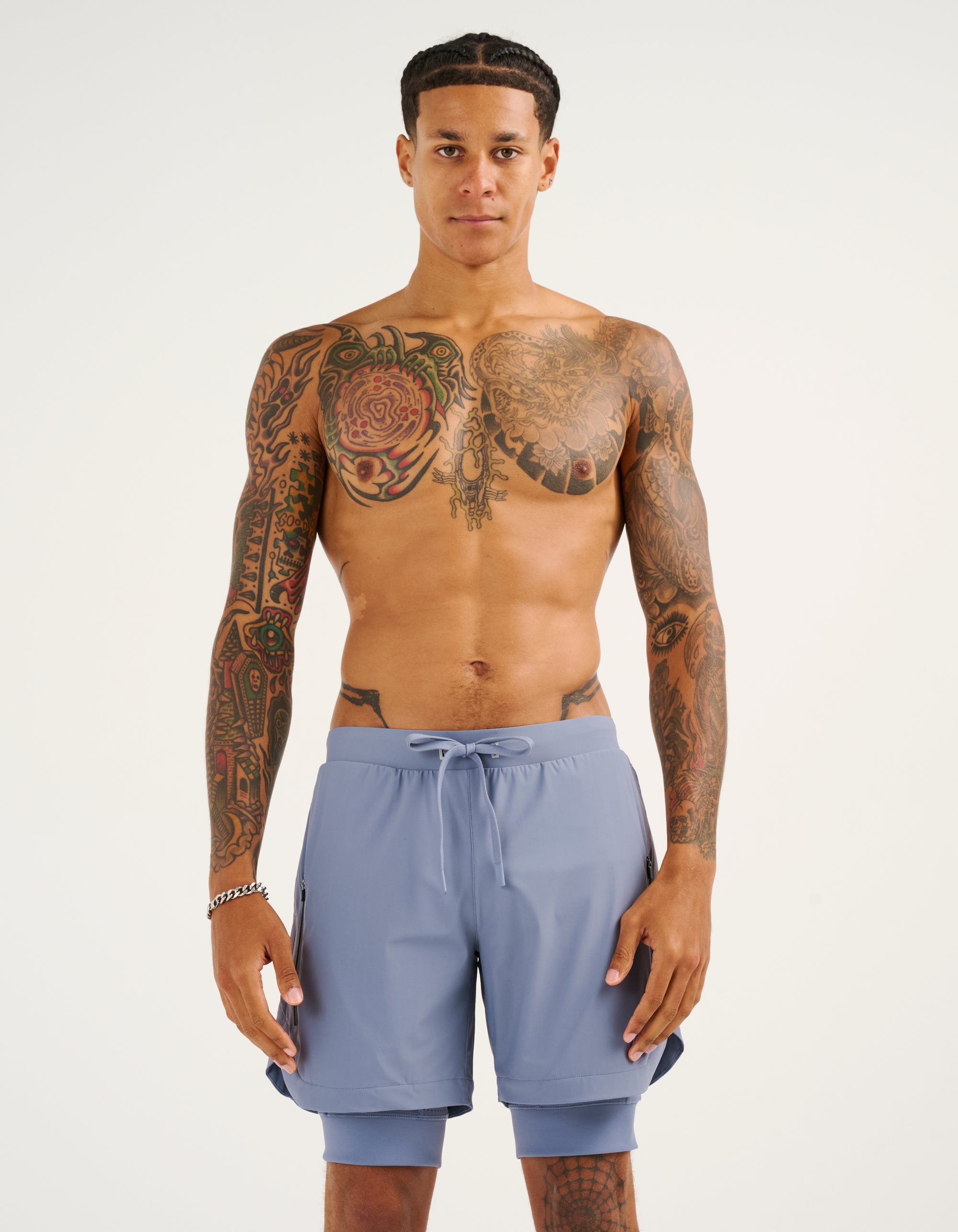 Performance Shorts - Dusty Blue