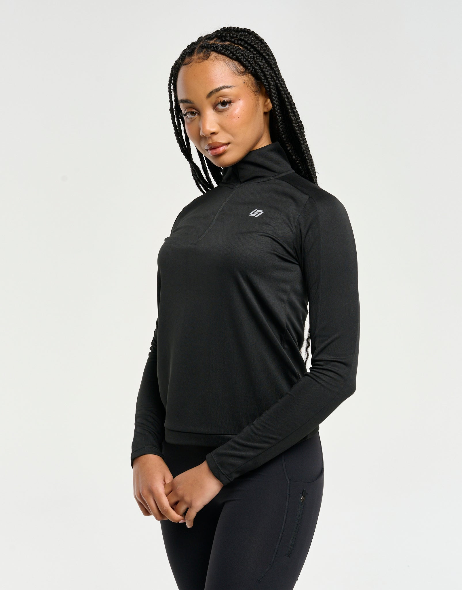 StudioFlex Half Zip Long Sleeve - Black