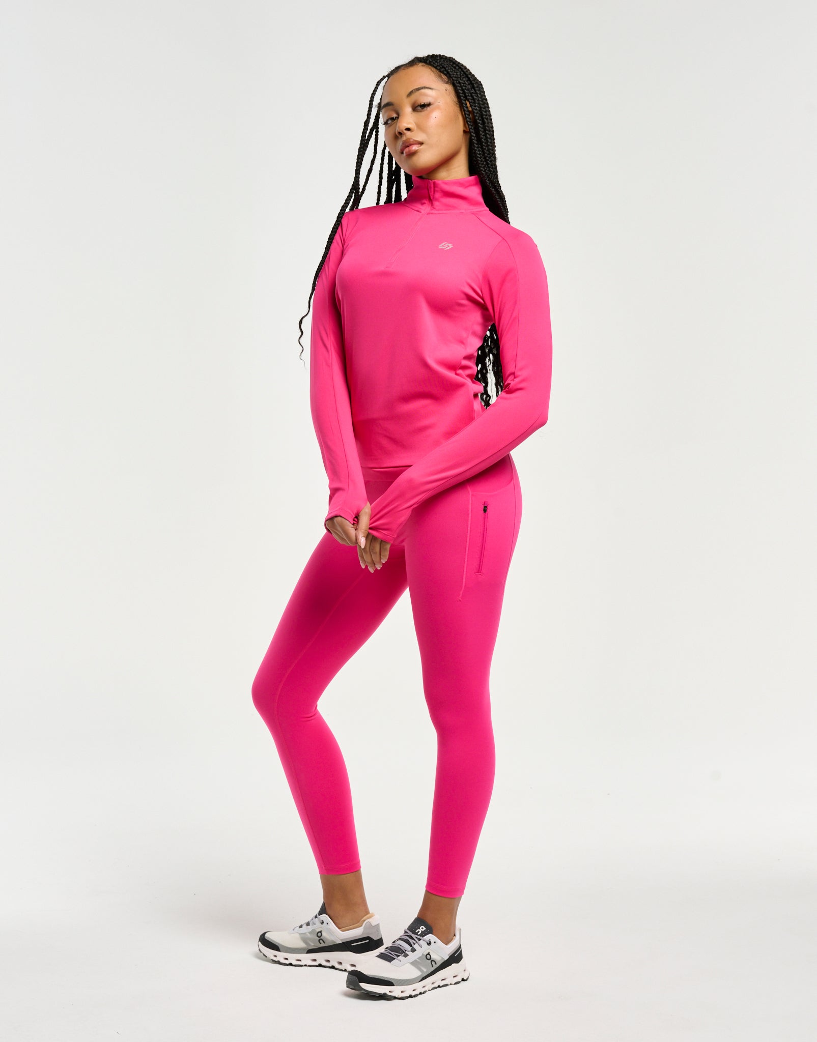 StudioFlex Half Zip Long Sleeve - Pink