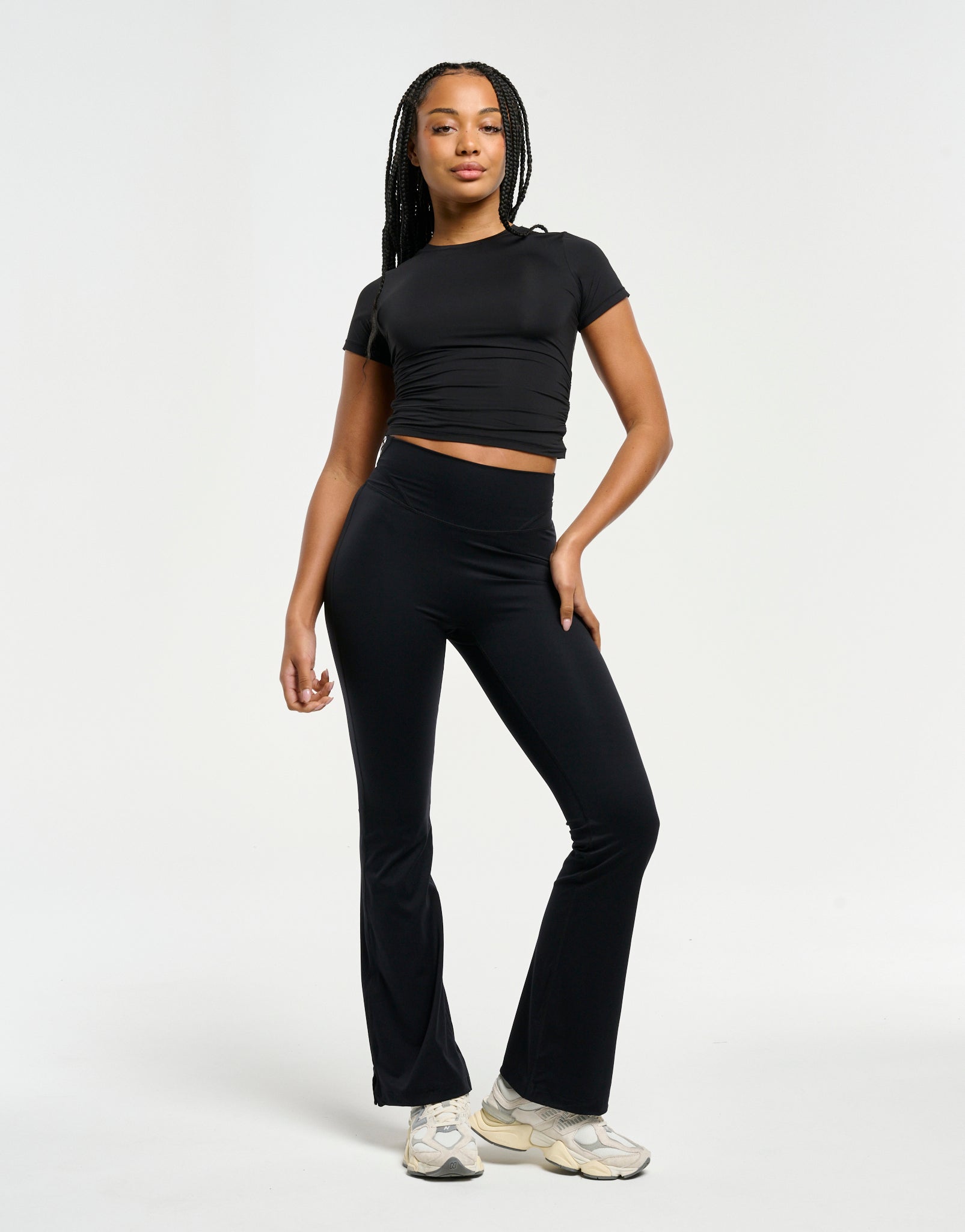 SmoothForm Ruched Sculpt Top - Black