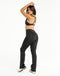Snap Flare Leggings - Black