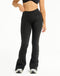 Snap Flare Leggings - Black