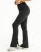 Snap Flare Leggings - Black