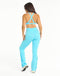 Snap Flare Leggings - Baby Blue