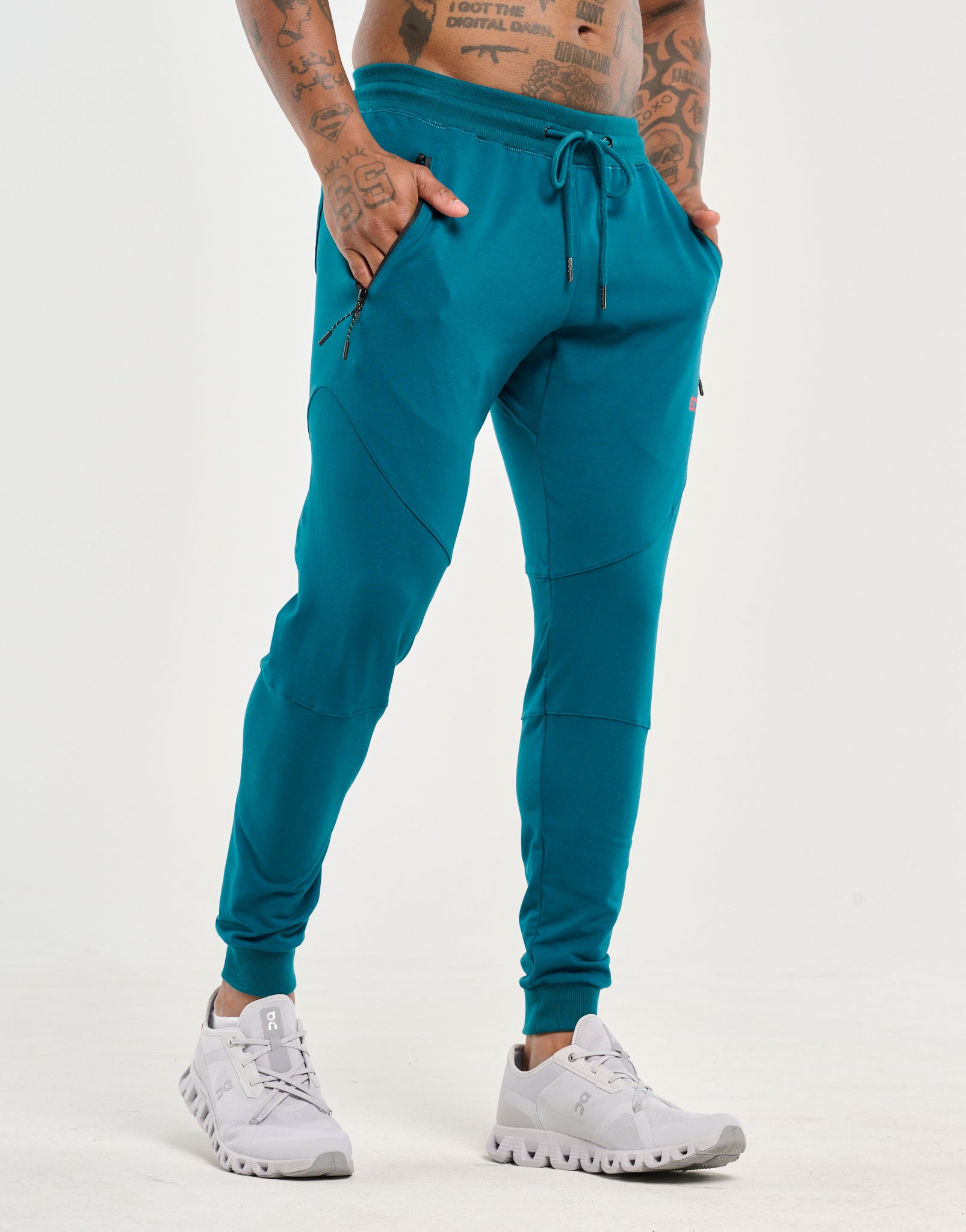 Tapered Sweatpants Echt Tapered Joggers Deep Teal