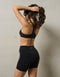 Ascend Pocket Mid-Waist Shorts 6" - Black
