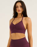 Pulse Halter Sports Bra - Blackberry