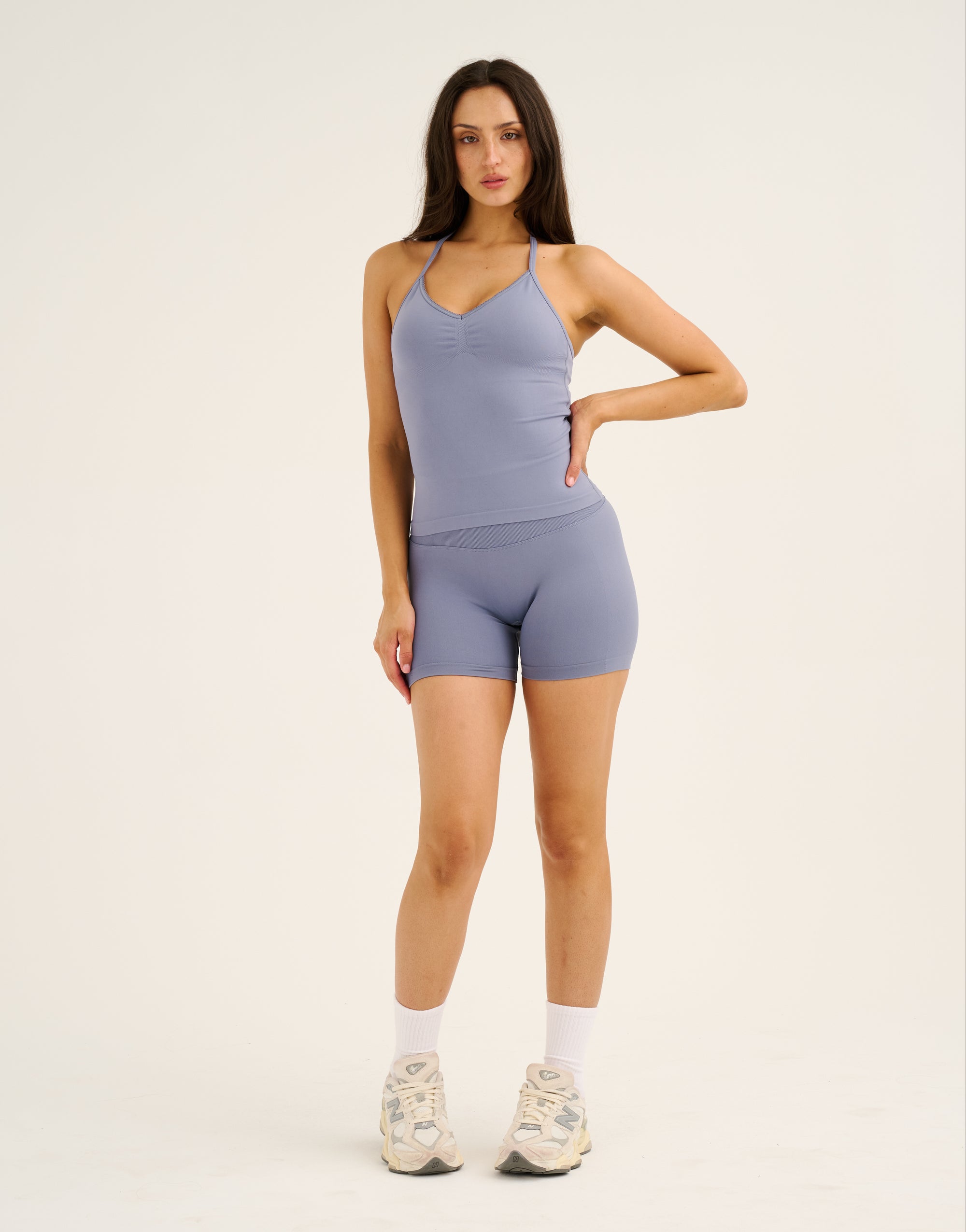 Pulse Halter Tank - Washed Blue