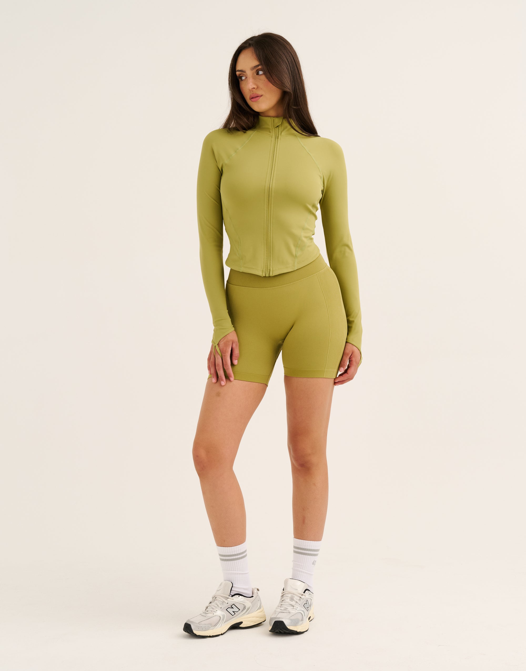 Athlete Crop Jacket - Olive