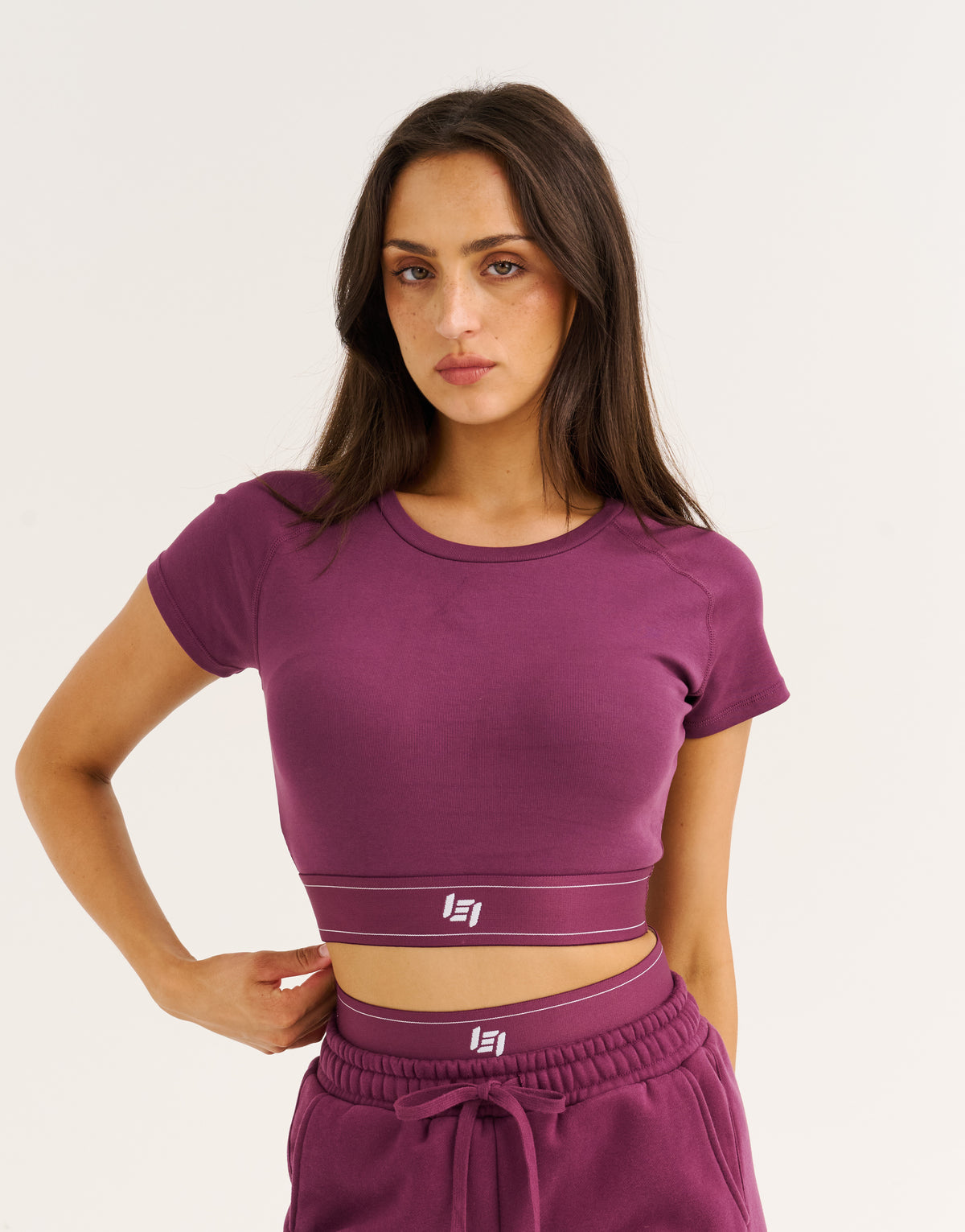 Bubble Banded Top - Blackberry