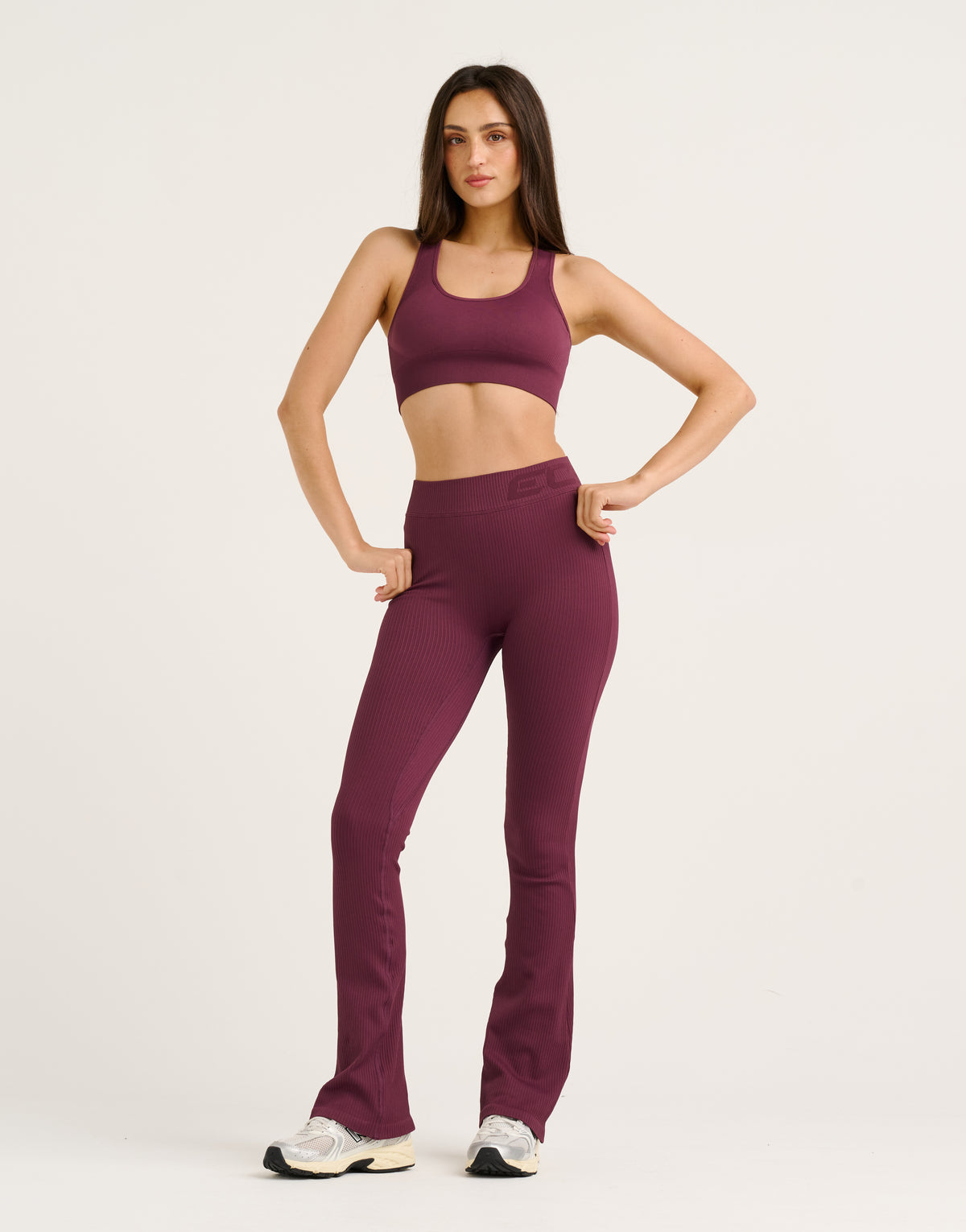 Arise Comfort Mid-Waist Flare Leggings - Blackberry