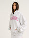 College Combed Fleece Zip-Up Hoodie - Grey Marle