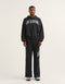 College Combed Fleece Zip-Up Hoodie - Phantom Black